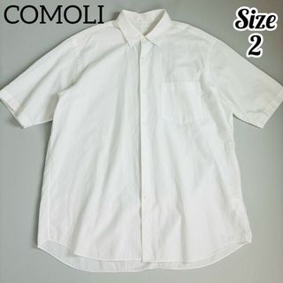 【美品】COMOLI コモリ ショートスリーブシャツ 半袖 ホワイト