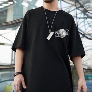 【数量限定】　男　Tシャツ　XL   プリント　ヒップホップ　オーバー　ブラック(Tシャツ/カットソー(半袖/袖なし))