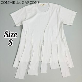 COMME des GARCONS - 【希少 美品】コムデギャルソン 半袖カットソー カッティングデザイン ストレッチ