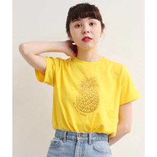 チャイルドウーマン(CHILD WOMAN)のCHILD WOMAN パイナップル刺繍Tシャツ(Tシャツ(半袖/袖なし))