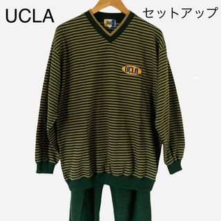 ユーシーエルエー(UCLA)のUCLA メンズ　トレーナー　スウェット　ジャージ　セットアップ　グリーン　L(スウェット)