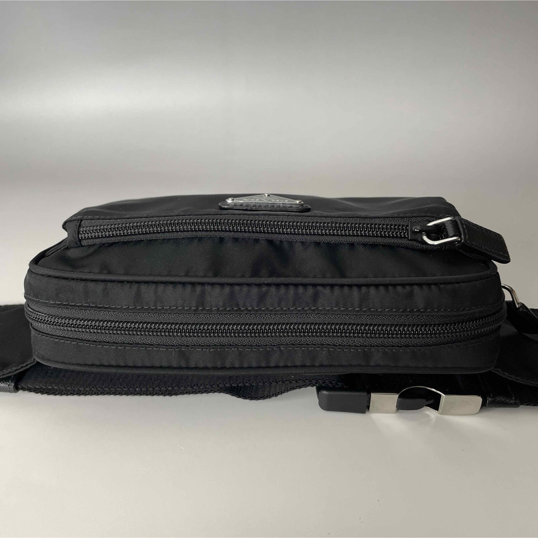 Prada 美品 黒 ナイロン ボディバッグ ウエスト 2VL977 プラダ Prada 美品 黒 ナイロン ボディバッグ ウエスト 2VL977 プラダ