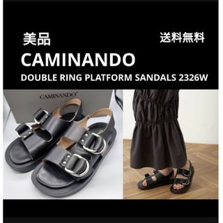 カミナンド(CAMINANDO)の美品 CAMINANDO カミナンド 2326W プラットフォームサンダル 7(サンダル)