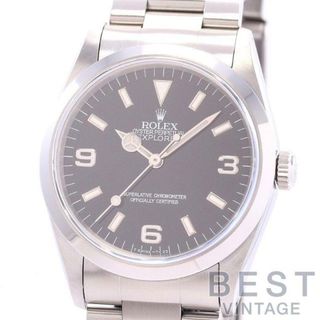 ロレックス(ROLEX)の【OH済】 ロレックス 【ROLEX】 エクスプローラー１ 14270 メンズ ブラック ステンレススティール 腕時計 時計 EXPLORER I BLACK SS EX1【中古】 (腕時計(アナログ))