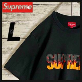 シュプリーム(Supreme)の【即完売】シュプリーム☆センターロゴ　Tシャツ　FIRE 立体刺繍　入手困難(Tシャツ/カットソー(半袖/袖なし))