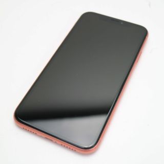 アイフォーン(iPhone)の新品同様 SIMフリー iPhoneXR 128GB コーラル ピンク  M555(スマートフォン本体)