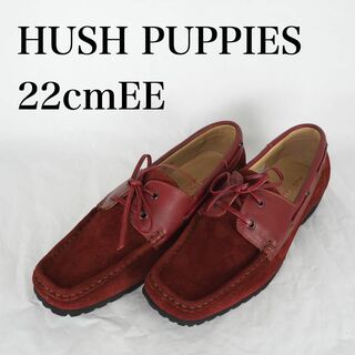 ハッシュパピー(Hush Puppies)のHush Puppies*ドライビングシューズ*22cmEE*赤系*M6743(スリッポン/モカシン)