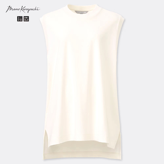 ユニクロ(UNIQLO)のユニクロ マメクロゴウチ エアリズムコットンオーバーサイズT オフホワイト XS(Tシャツ/カットソー(半袖/袖なし))