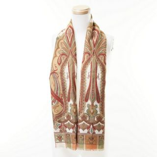 エトロ(ETRO)の■美品■ETRO エトロ ペイズリー ロング ストール ショール スカーフ《43cm×136cm》ウール × シルク イタリア製 アクセサリー ブランド古着【中古】20221228/GM3630(バンダナ/スカーフ)