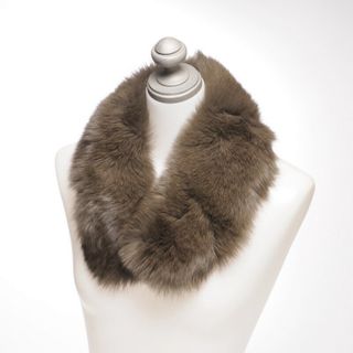 ■美品■SAGA FURS SUPERIOR サガファー フォックスファー マフラー ティペット 付け襟 毛皮 グレー ブランド古着【中古】20230223/GM3890(マフラー)