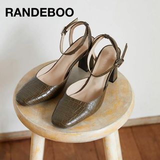 ランデブー(RANDEBOO)の【匿名発送・送料無料】RANDEBOO Croco square heel 23(サンダル)