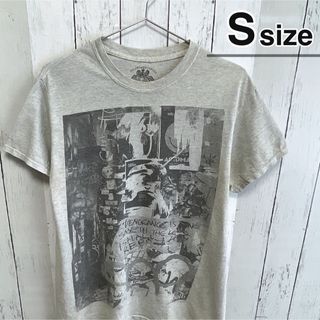 USA古着　Tシャツ　S　グレー　プリント　BOLONGARO TREVOR(Tシャツ/カットソー(半袖/袖なし))