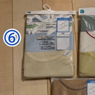 ⑥ 新品　ベビー肌着　夏用　80 ロンパース  男の子　一袋　1セット(肌着/下着)