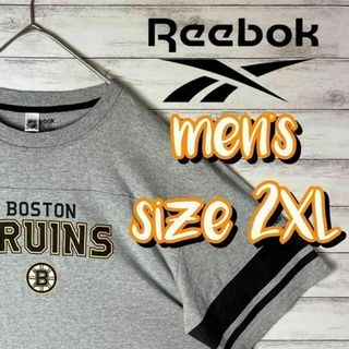 Reebok - 【US古着　送料無料】リーボック　デザインTシャツ サイズ2XL ライトグレー