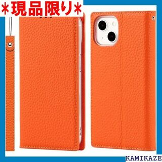 iPhone13 Mini ケース 5.4インチ用 手 プ オレンジ 1891(その他)