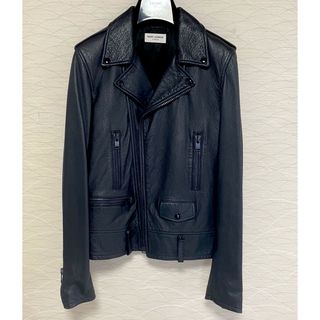 サンローラン(Saint Laurent)のサンローランパリ エディ期 L01 ダブルレザーライダースジャケット 44(レザージャケット)