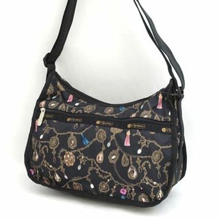 レスポートサック(LeSportsac)のLESPORTSAC / レスポートサック ◆ショルダーバッグ/ナイロン/総柄/ブラック NB12A 【バッグ/バック/BAG/鞄/カバン】 レディースファッション【中古】 [0220488307](ショルダーバッグ)