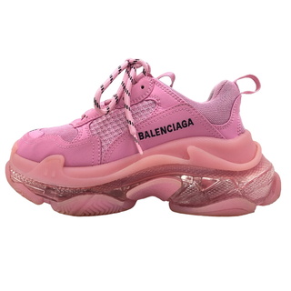 バレンシアガ(Balenciaga)のバレンシアガ BALENCIAGA スニーカー
 フェイクレザー トリプルS 38 ピンク(スニーカー)