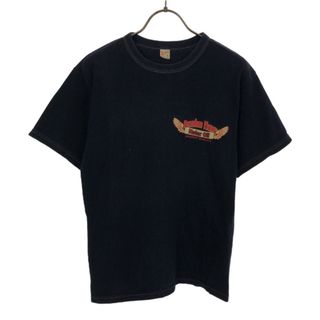 THE FLAT HEAD - ザフラットヘッド バックプリント 半袖 Tシャツ 38 ネイビー THE FLAT HEAD メンズ