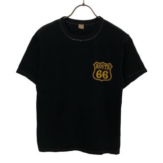 フラットヘッド(THE FLAT HEAD)のザフラットヘッド 日本製 バックプリント 半袖 Tシャツ 38 ブラック THE FLAT HEAD メンズ(Tシャツ/カットソー(半袖/袖なし))