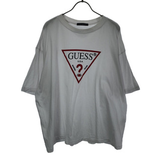 GUESS - ゲス トライアングルロゴ 半袖 Tシャツ M ホワイト Guess メンズ