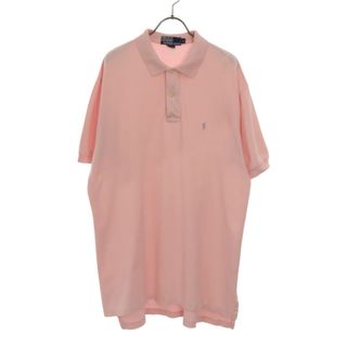 ポロバイラルフローレン 半袖 ポロシャツ XL ピンク Polo by Ralph Lauren 鹿の子 メンズ(ポロシャツ)