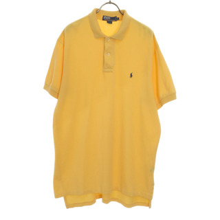 ポロバイラルフローレン 半袖 ポロシャツ L イエロー Polo by Ralph Lauren 鹿の子 メンズ(ポロシャツ)
