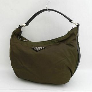 プラダ(PRADA)のPRADA / プラダ ■ハンドバッグ ナイロンレザー メタル カーキ ブラウン ギャランティ BR3291 【バッグ/バック/BAG/鞄/カバン】 ブランド【中古】 [0990013276](ハンドバッグ)