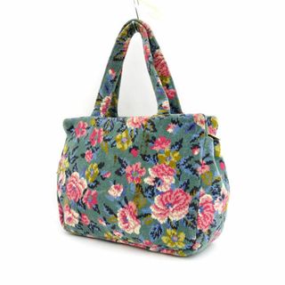 フェイラー(FEILER)のFEILER / フェイラー ■ハンドバッグ コットン 花柄 ピンク グリーン 【バッグ/バック/BAG/鞄/カバン】 ブランド【中古】 [0990013321](ハンドバッグ)