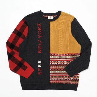 ブルックスブラザース(Brooks Brothers)の■未使用品■《2019AW》BROOKS BROTHERS REDFLEECE ブルックスブラザーズ レッドフリース 切替 クルーネック 長袖 ニット セーター メンズ サイズXL 20230105/GM5674(ニット/セーター)