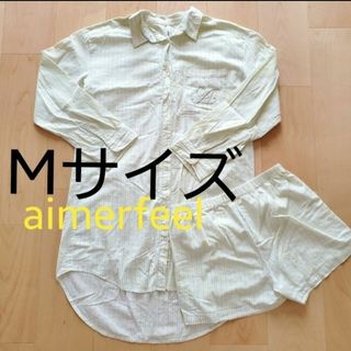 aimer feel - aimerfeel  ルームウェア 長袖 短パン ハーフパンツ