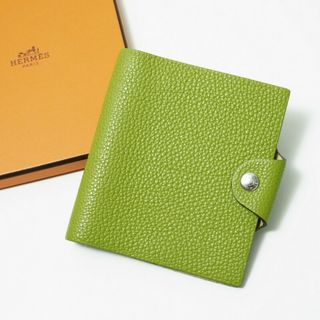 エルメス(Hermes)のHERMES エルメス《ユリスミニ》□J刻印 レザー 手帳カバー ノートカバー トゴ グリーン フランス製 ブランド古着【中古】20230125/GM7352(手帳)