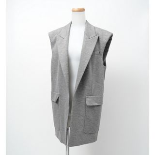 ■極美品■HUGO BOSS ヒューゴボス JELONNA スリーブレス ジャケット ベスト サイズ36 スウェット ストレッチ グレー RESPONSIBLE  レギュラーフィット ブランド古着【中古】20230210/GM7752(トレーナー/スウェット)