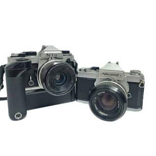 ニコン(Nikon)のカメラまとめ売り Nikon MD-11 / Nikomat FT2 / NIKKOR 35mm F/2.8 / NIKKOR 50mm F/1.4 動作未確認 【現状品】 22405K336(フィルムカメラ)