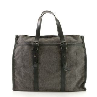 カルバンクライン(Calvin Klein)の美品 カルバンクライン レザー キャンバス トート バッグ ショルダー ビジネス 通勤 書類鞄 ブラック 黒 A4 メンズ EEM AD12-2(トートバッグ)