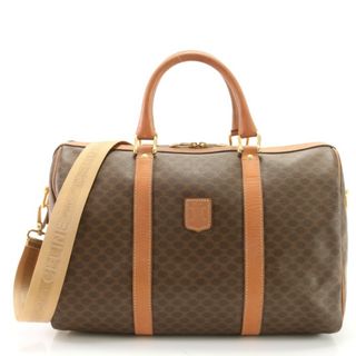 セリーヌ(celine)のヴィンテージ セリーヌ マカダム レザー 2WAY ボストン バッグ トート 出張 旅行 トランク ショルダー A4 レディース EEM AD3-5(ボストンバッグ)