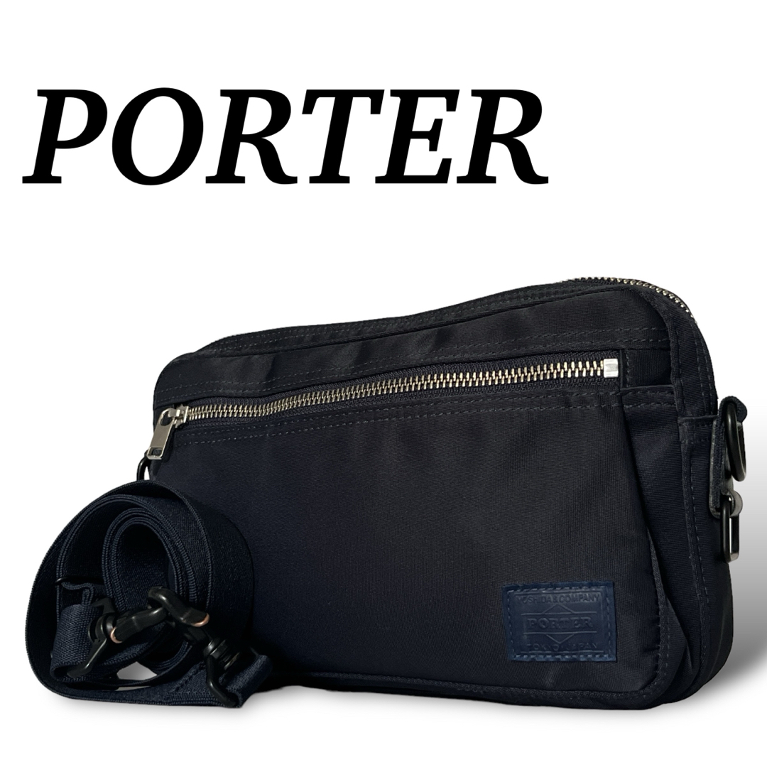 PORTER - 美品 ポーター ショルダーバッグ シルバー金具 男女 PORTER - 美品 ポーター ショルダーバッグ シルバー金具 男女