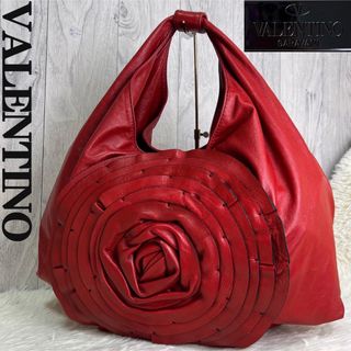 ヴァレンティノ(VALENTINO)の希少♡A4可♡オールレザー♡ヴァレンティノ ローズ フラワー トートバッグ(トートバッグ)