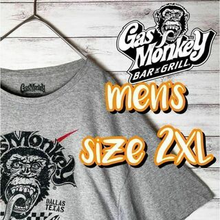 【US古着　送料無料】gasmonkey デザインTシャツ サイズ2XL(Tシャツ/カットソー(半袖/袖なし))
