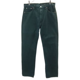 リーバイス(Levi's)のリーバイス 90s 501 USA製 後染め デニムパンツ W36 深緑系 Levi's ジーンズ ボタンフライ メンズ(デニム/ジーンズ)