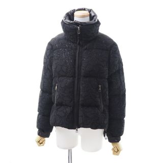 モンクレール(MONCLER)の■美品■《2021AW》MONCLER モンクレール《GARANCE ギャランス》フラワーレース切替 ダウンジャケット サイズ00 レディース ダウンコート アウター ブラック ブランド古着【中古】20230217/GM8176(ダウンジャケット)