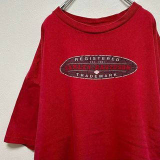 古着　ハーレーダビッドソン　両面プリント　オーバーサイズ　半袖tシャツ　USA製(Tシャツ/カットソー(半袖/袖なし))