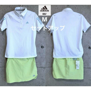アディダス(adidas)のアディダスゴルフ【Ｍ】セットアップ 半袖ポロシャツ＆スカート adidas(ウエア)