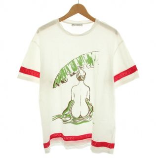 J.W.ANDERSON - J.W.ANDERSON White Palm Lady Print T-Shi