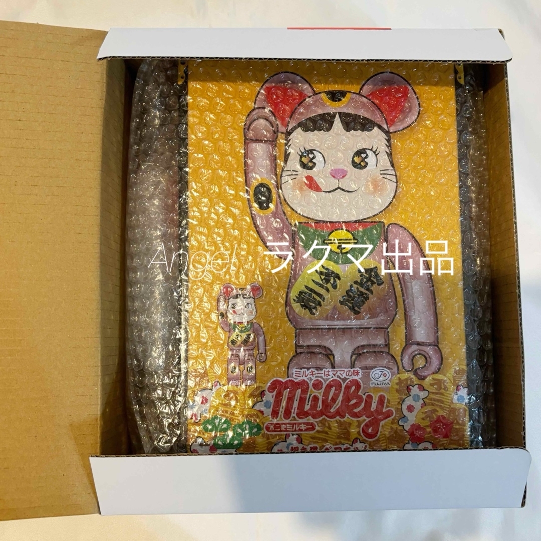 BE@RBRICK ペコちゃん 招き猫 金運 桃金メッキ 100%400% BE@RBRICK ペコちゃん 招き猫 金運 桃金メッキ 100%400%