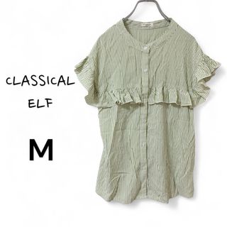 クラシカルエルフ(Classical Elf.)のクラシカルエルフ レディース ノースリーブ ブラウス トップス m ストライプ(シャツ/ブラウス(半袖/袖なし))