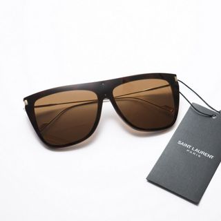 サンローラン(Saint Laurent)の■美品■SAINT LAURENT PARIS サンローラン パリ サングラス《SL 1 T》99□0 145 YSL アイウェア トータスブラウン ブランド古着【中古】20230324/GM9620(サングラス/メガネ)