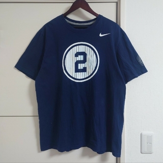 ナイキ(NIKE)のNIKE ナイキ Tシャツ MLB ヤンキース ジーター 古着 メジャーリーグ(Tシャツ/カットソー(半袖/袖なし))