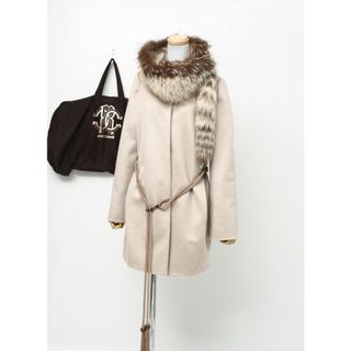 ■美品■roberto cavalli ロベルトカヴァリ 総カシミヤ コート サイズ38 ベージュ ブランド古着【中古】20230330/GN0123(トレンチコート)