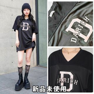 Darich - ダーリッチ メッシュアップリケビッグTシャツ ホワイト